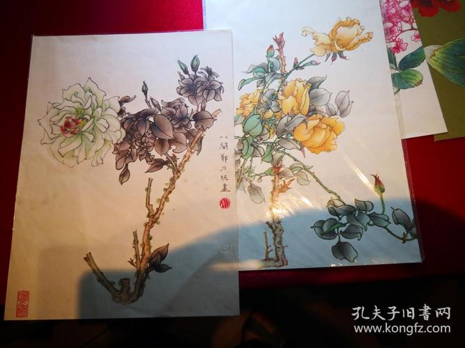 郑乃珖作品图片十四张(印刷品) ,可能是1956年上海图片社出版的,印刷